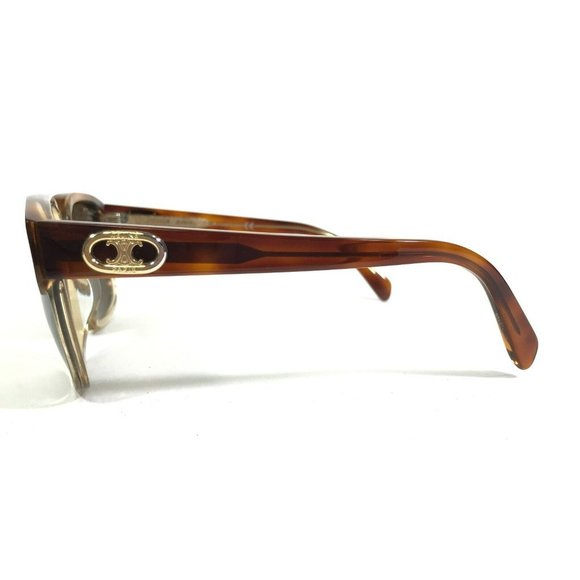 Celine Sunglasses CL40155I 46E Clear Brown Tortoise Frames with Brown Lenses - Picture 6 of 12